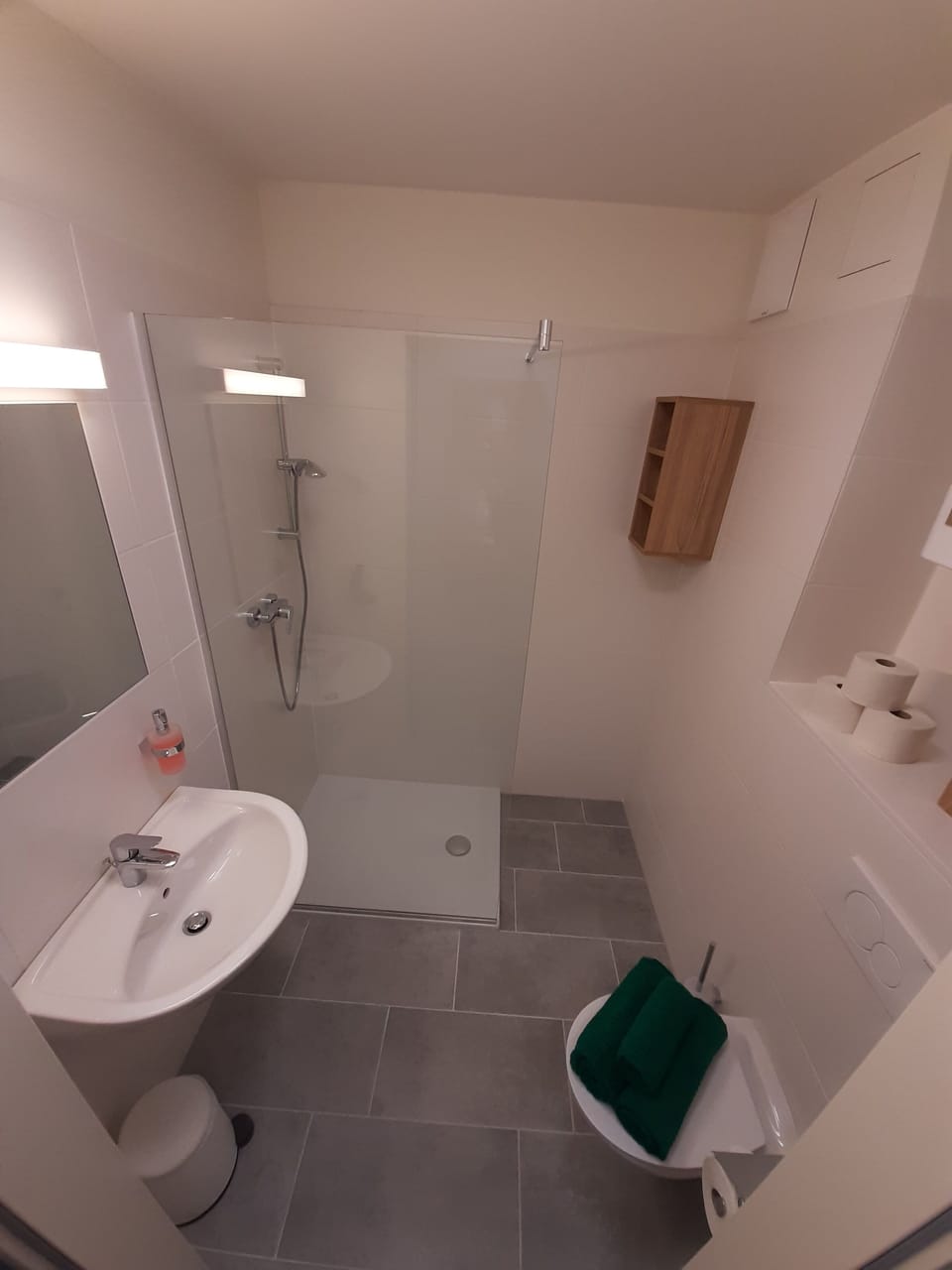 Shower, towels