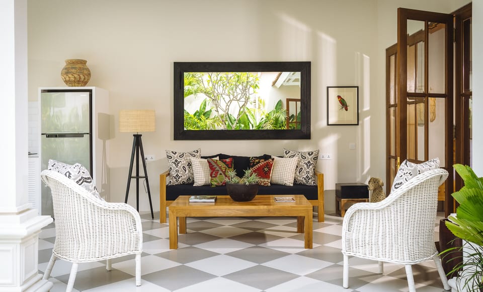 Exclusive Villa, 2 Bedrooms | Living room | 40-inch LCD TV with cable channels, TV