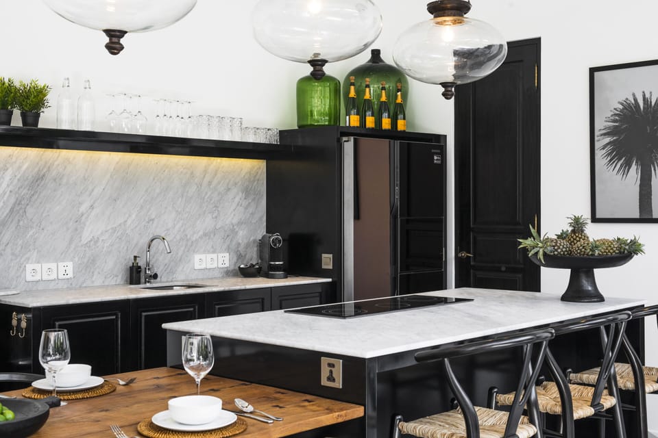 Luxury Villa, 2 Bedrooms | Private kitchenette | Fridge, microwave, stovetop, coffee/tea maker