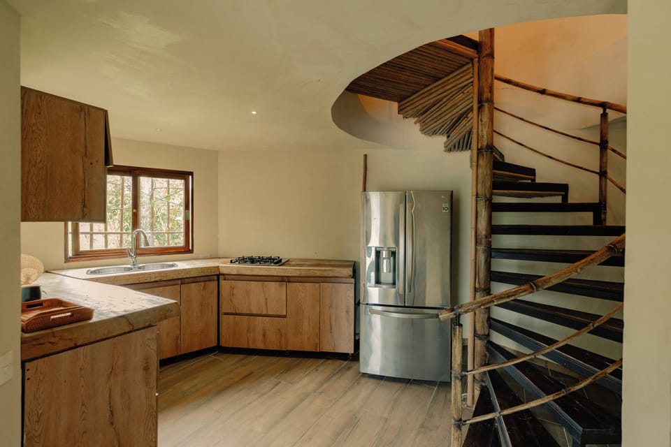 Totem House | Private kitchen | Espresso maker, electric kettle, dining tables