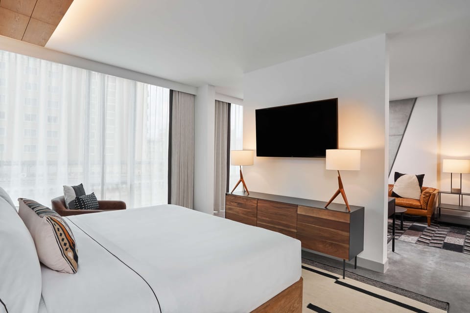Premium bedding, down comforters, pillowtop beds, in-room safe