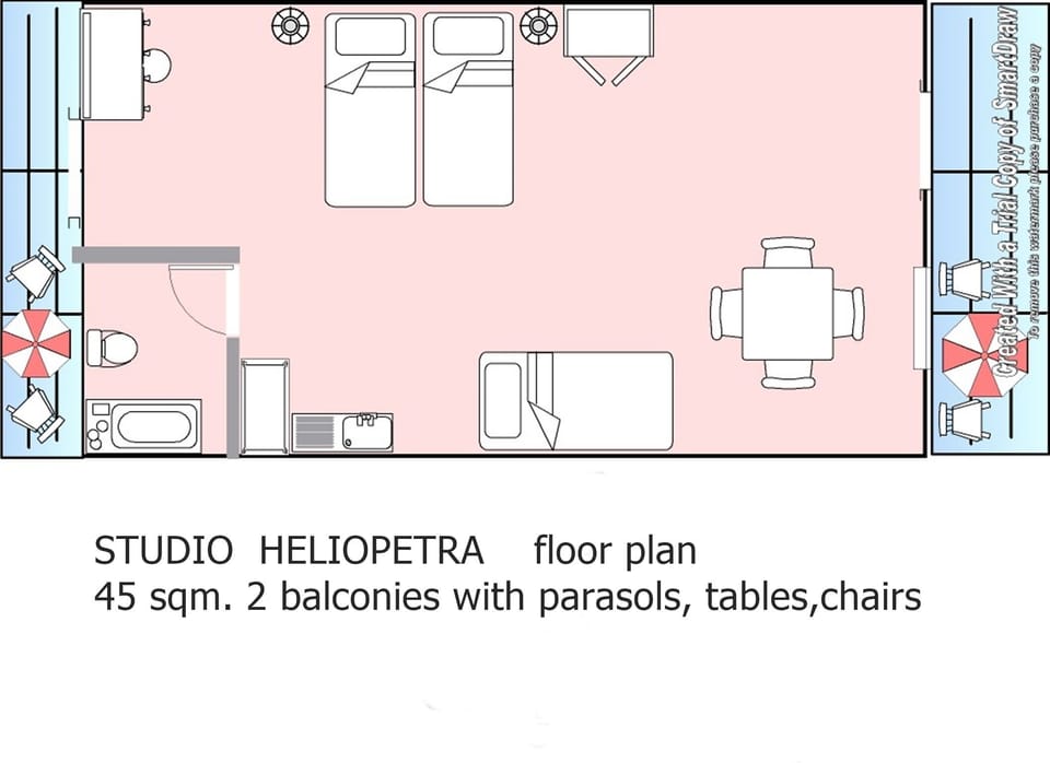 Condo, 1 Bedroom, Smoking, Balcony | Floor plan