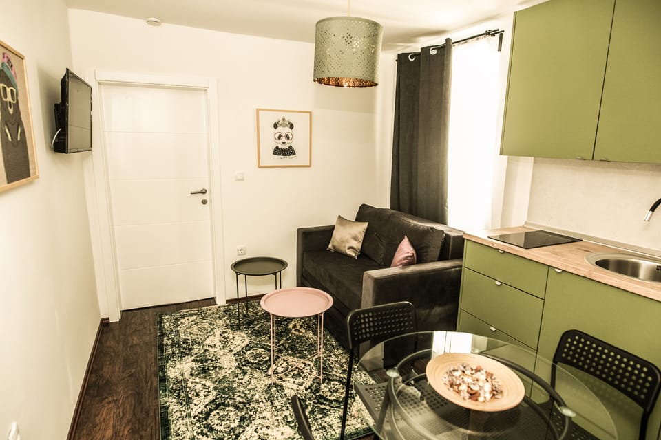 Basic Apartment, 1 Bedroom (7) | Living area | 32-inch LED TV with cable channels, TV