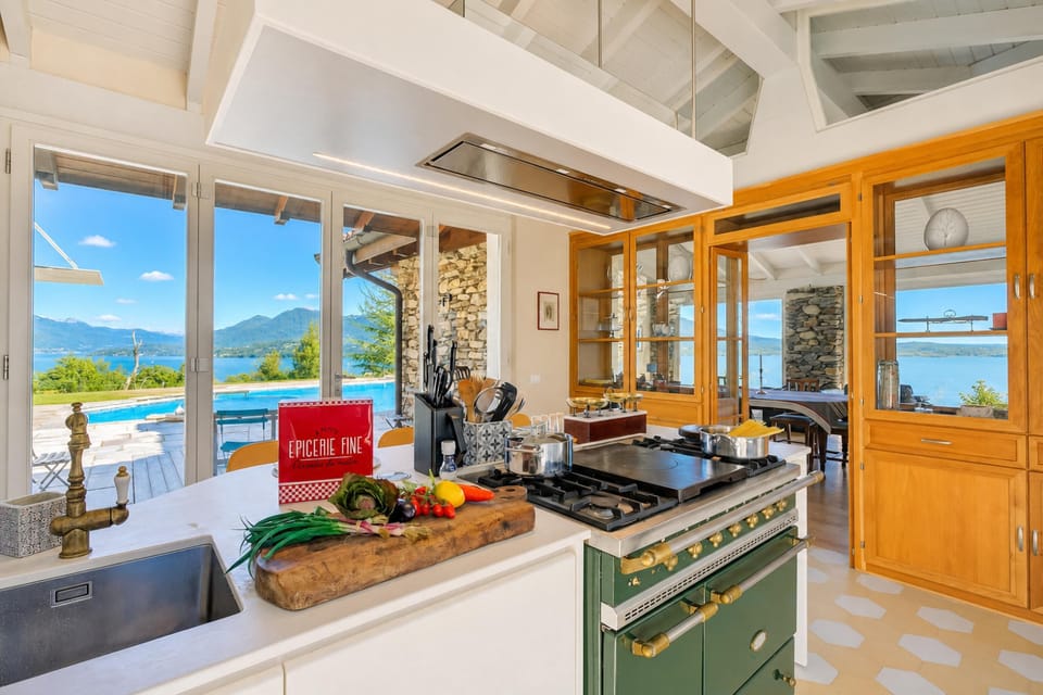 Family Villa, 3 Bedrooms, Fireplace, Mountainside (Paradis Relais Private Hilltop Villa,) | Private kitchen | Coffee/tea maker, full-size fridge, oven, stovetop