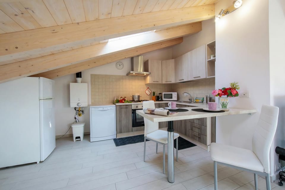 Family Apartment, 2 Bedrooms, Balcony, Lakeside (Silver Lake Apartment) | Private kitchen | Full-size fridge, microwave, oven, stovetop