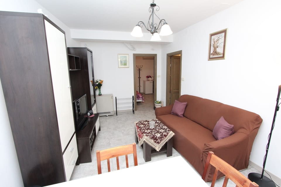 Apartment, 1 Bedroom | Living room | 1-inch flat-screen TV with satellite channels, TV
