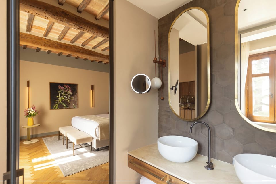 Family Room | Bathroom | Designer toiletries, hair dryer, bathrobes, slippers