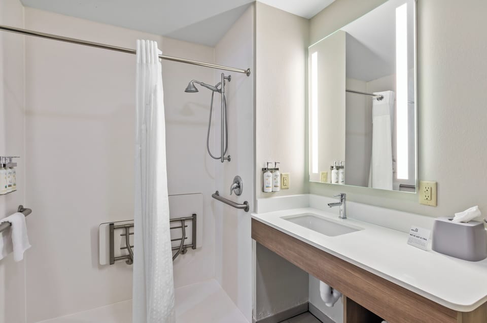Suite, 1 King Bed, Roll-in Shower (Mobility) | In-room safe, desk, iron/ironing board, cribs (free)