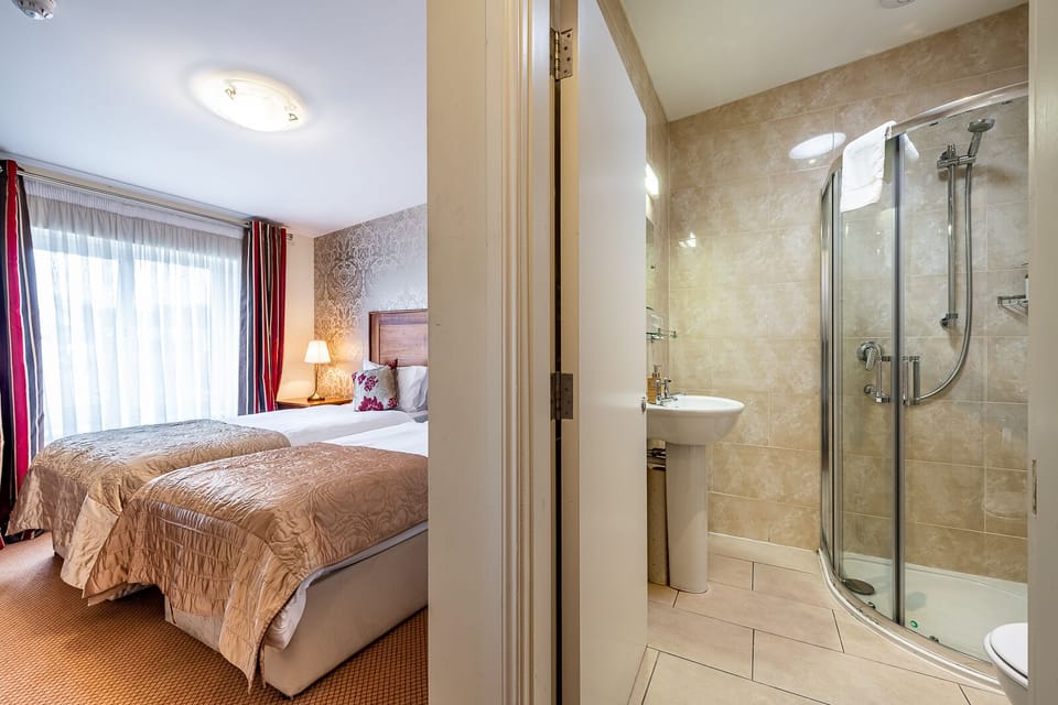 Deluxe Twin Room, 2 Twin Beds | Bathroom | Shower, hydromassage showerhead, free toiletries, hair dryer