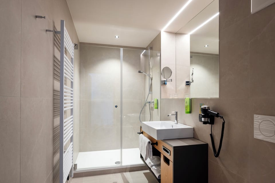 Deluxe Double Room | Bathroom | Shower, free toiletries, hair dryer, bathrobes