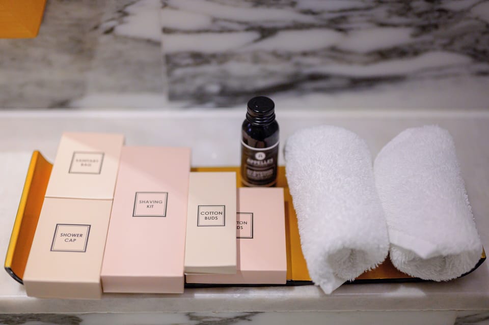 Shower, free toiletries, hair dryer, bathrobes