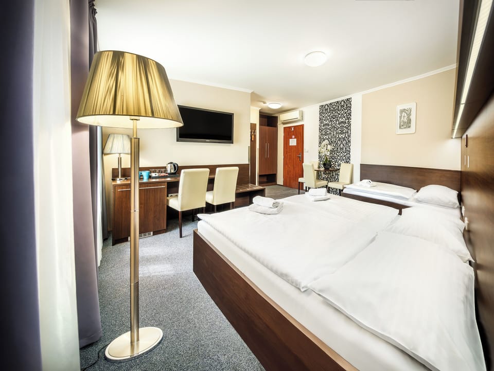 Comfort Triple Room | Bathroom | Shower, free toiletries, hair dryer, towels