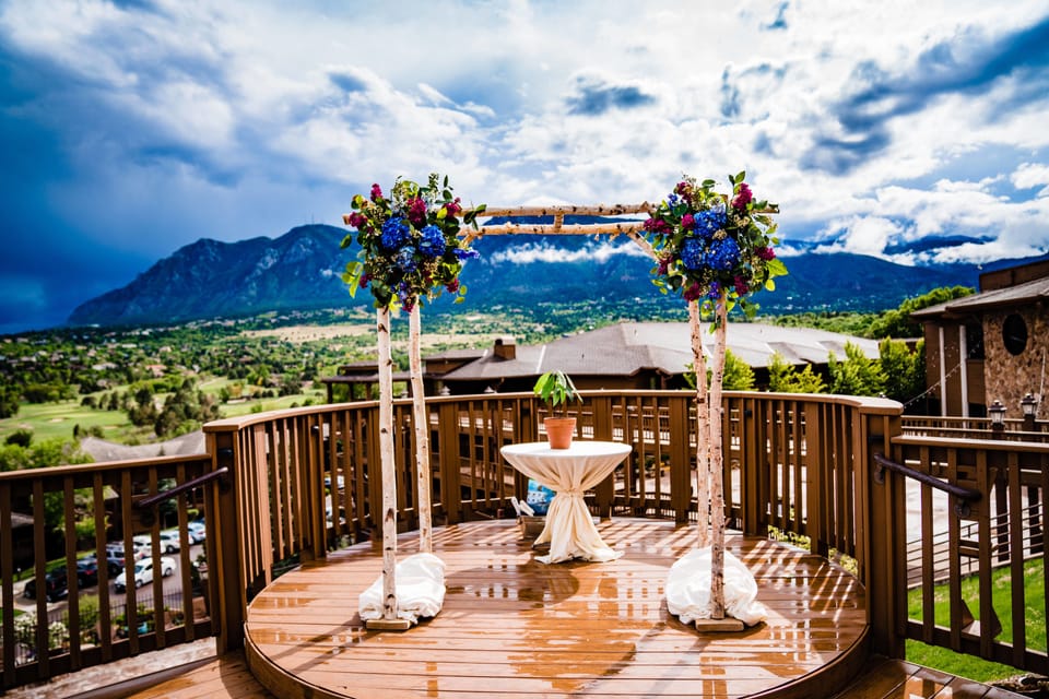 Outdoor wedding area