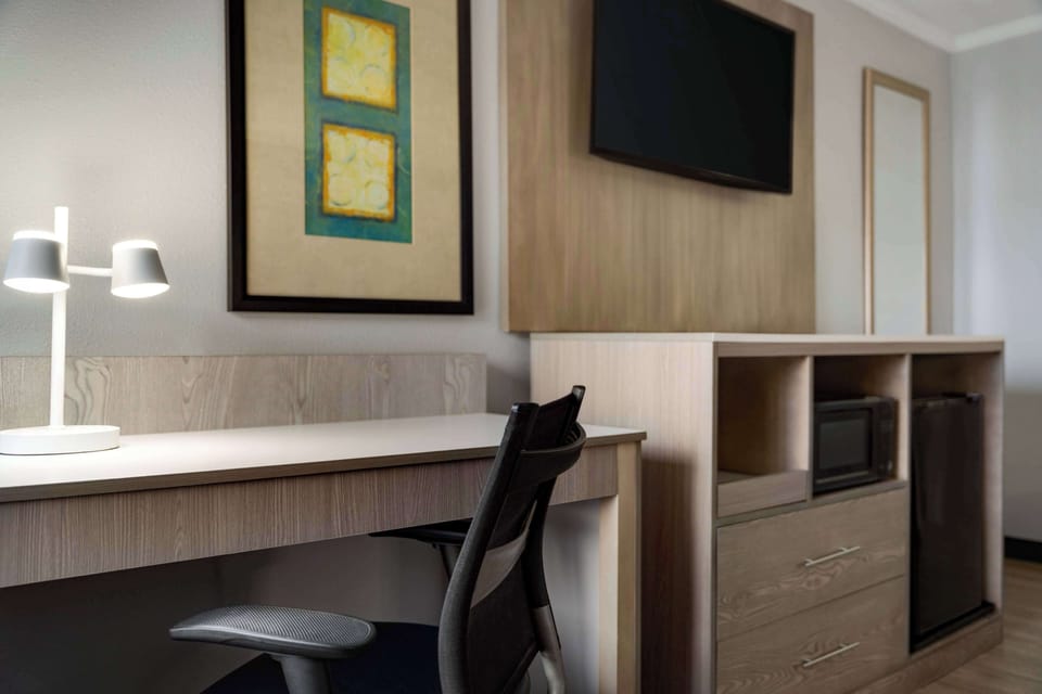 Premium bedding, desk, iron/ironing board, free cribs/infant beds