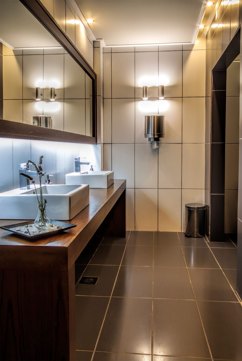 Designer toiletries, hair dryer, towels, soap