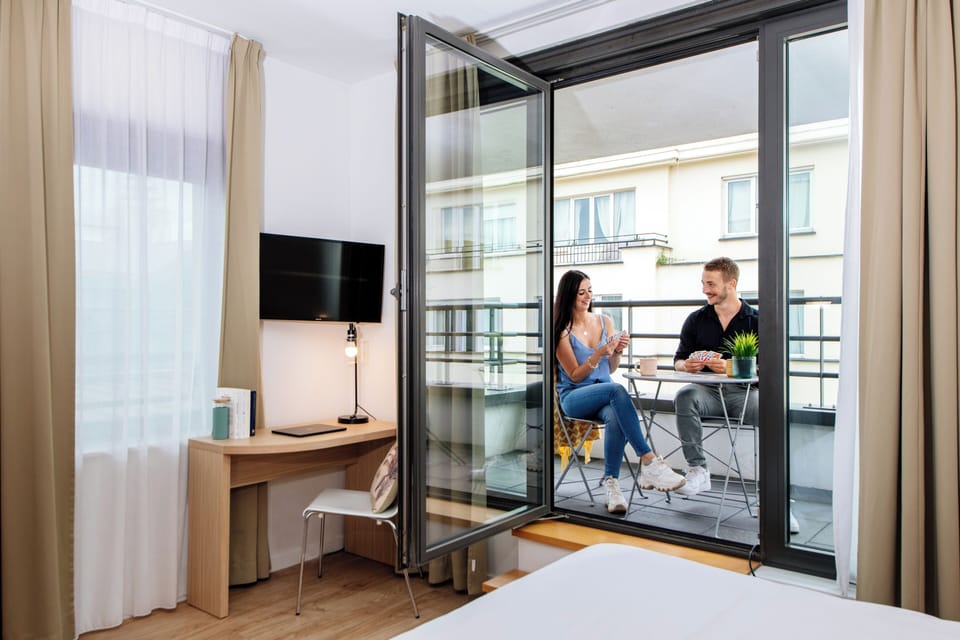 Studio, 1 Double Bed, Terrace | Premium bedding, desk, iron/ironing board (on request), cribs (free)