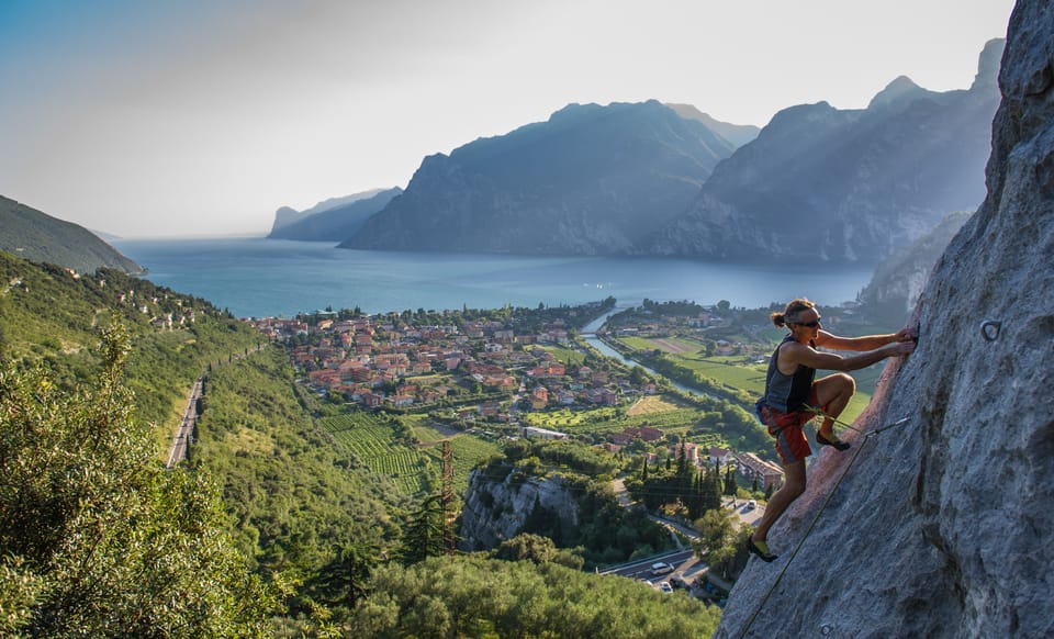 Outdoor rock climbing