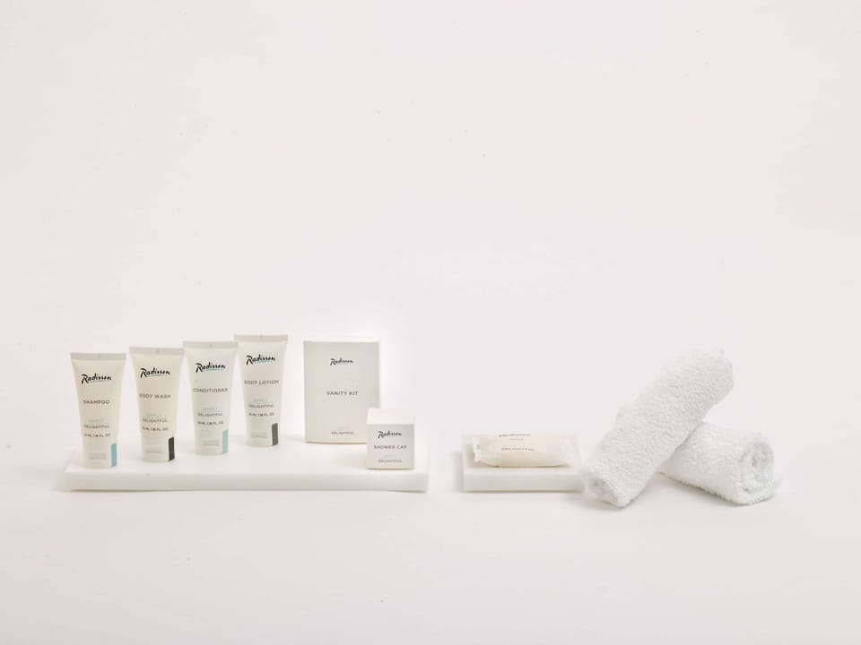 Shower, rainfall showerhead, eco-friendly toiletries, hair dryer