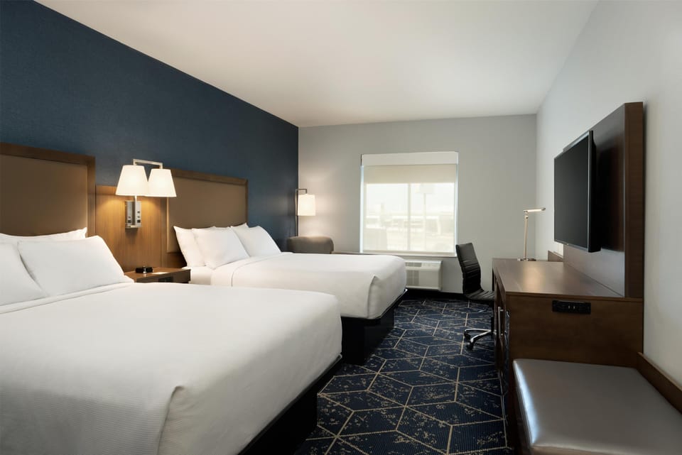 Room, 2 Queen Beds | Pillowtop beds, in-room safe, desk, laptop workspace