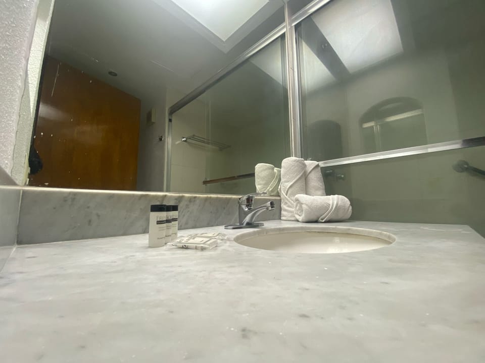Junior Double Room, Garden View | Bathroom | Combined shower/tub, free toiletries, hair dryer, towels
