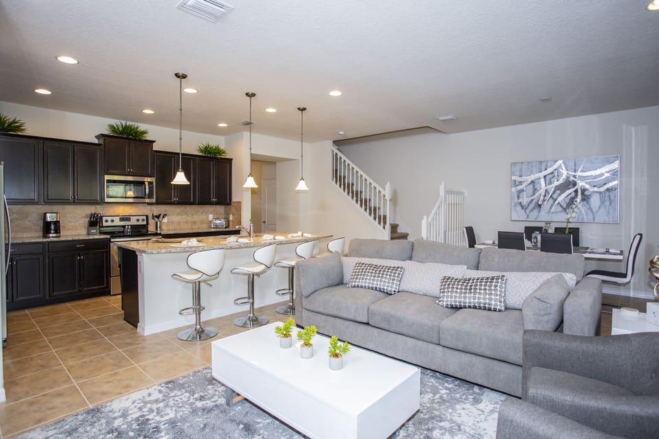 Townhome, 5 Bedrooms | Living area | 60-inch Smart TV with cable channels, TV, Netflix