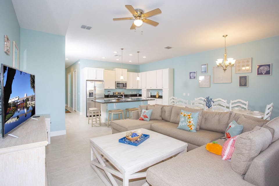 Townhome, 4 Bedrooms | Living area | 60-inch Smart TV with cable channels, TV, Netflix
