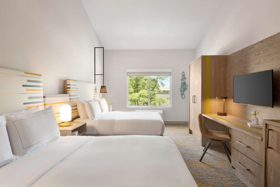 Room, 2 Queen Beds (Hearing) | Premium bedding, down comforters, in-room safe, blackout drapes