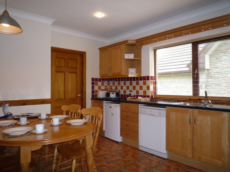 Fridge, microwave, oven, electric kettle