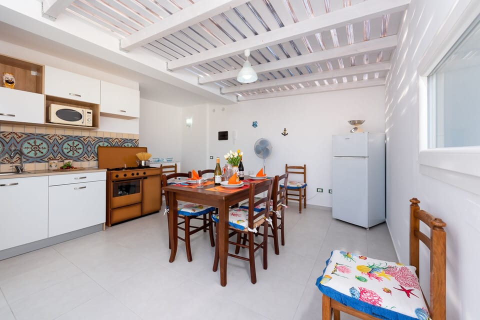 Apartment, 2 Bedrooms, Terrace, Sea View (Casa Marina) | Private kitchen | Full-size fridge, oven, stovetop, coffee/tea maker