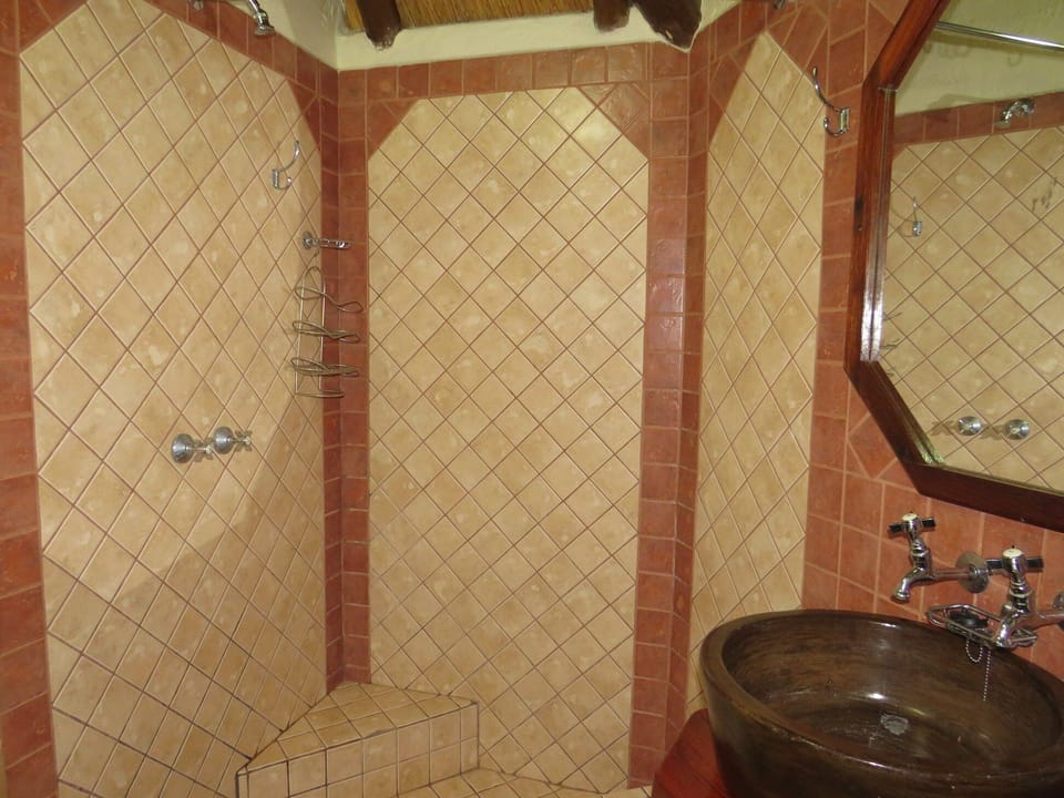 Chalet, 1 Bedroom (4) | Bathroom | Shower, rainfall showerhead, towels, toilet paper