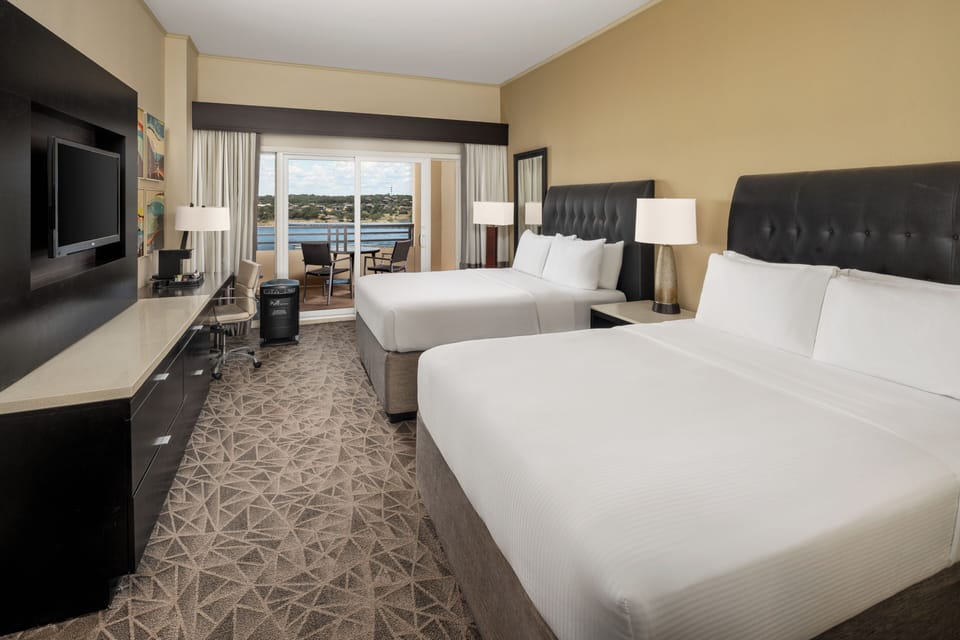 Double Queen Lakeview with Balcony Pure Wellness | Premium bedding, pillowtop beds, in-room safe, desk