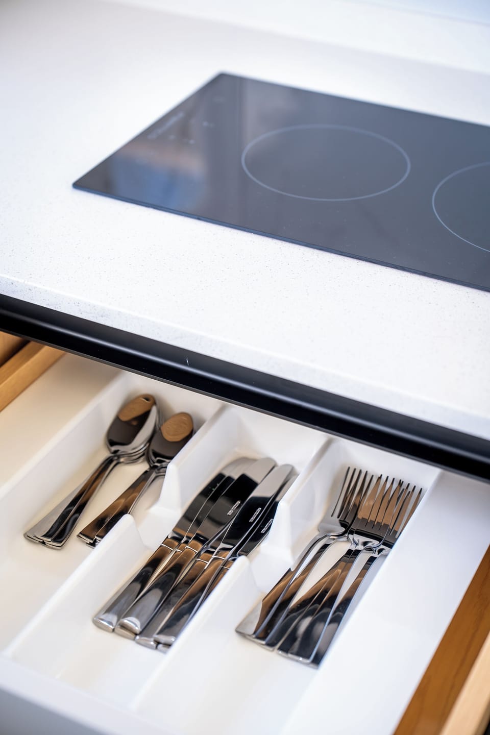 Fridge, microwave, stovetop, electric kettle