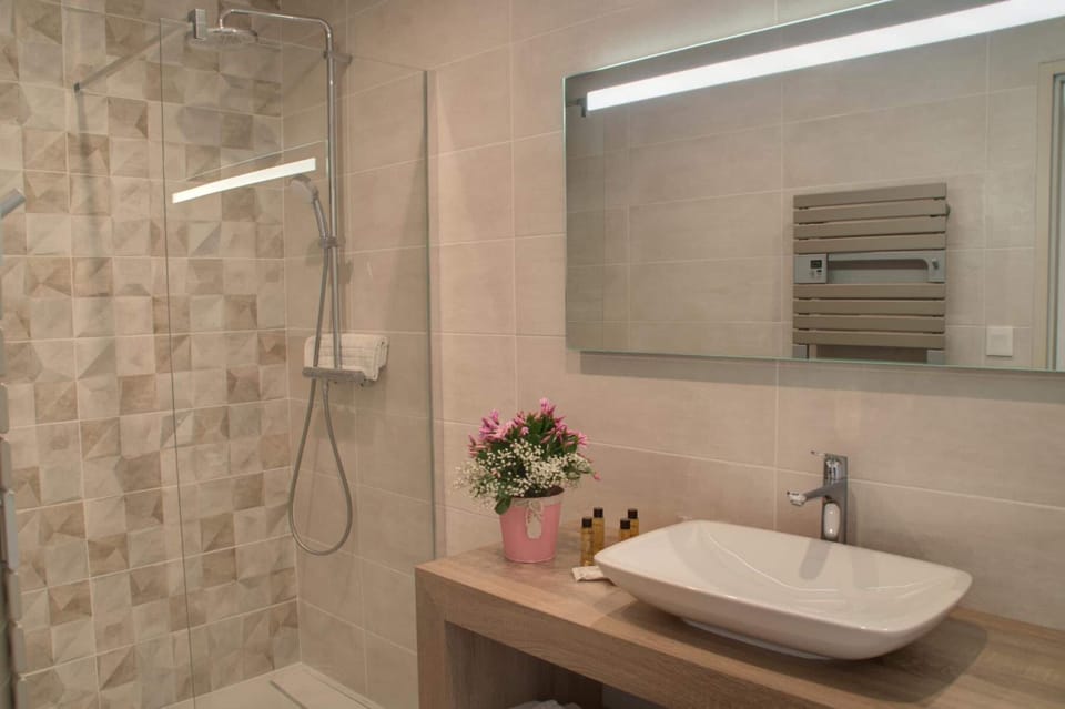 Free toiletries, hair dryer, bathrobes, towels