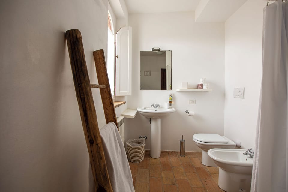 Standard Suite, 1 Double Bed, Vineyard View | Bathroom | Free toiletries, hair dryer, bidet, towels