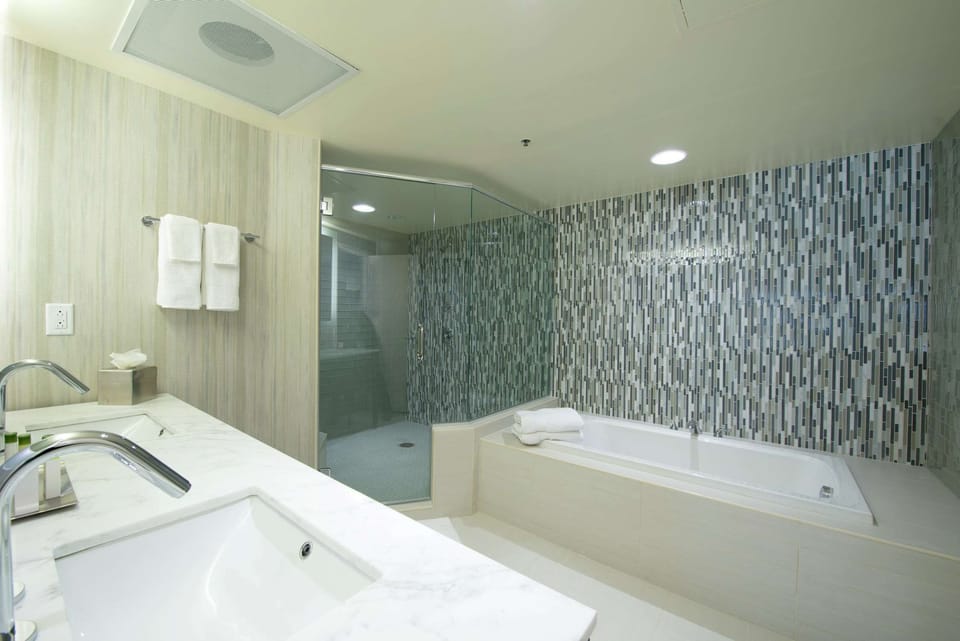 Deluxe Suite or Suite, 1 King Bed, Deluxe | Bathroom | Combined shower/tub, eco-friendly toiletries, hair dryer, towels