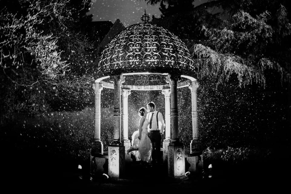 Outdoor wedding area