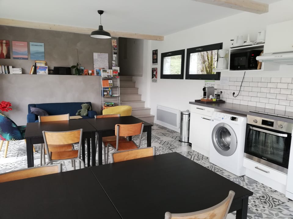 Shared fridge, microwave, coffee/tea maker, electric kettle