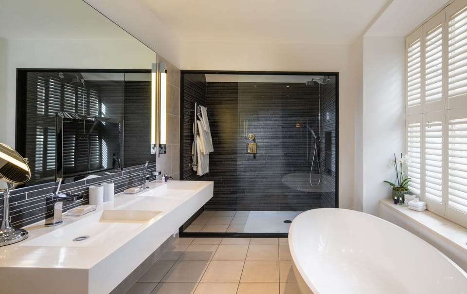 Free toiletries, hair dryer, bathrobes, slippers