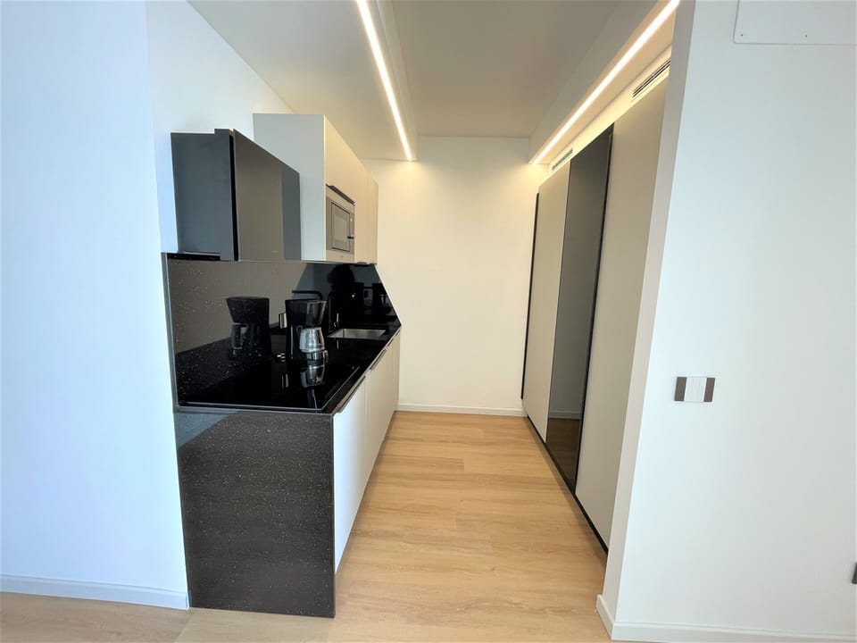 Deluxe Apartment, 2 Bedrooms (A30198) | Private kitchenette | Full-size fridge, microwave, stovetop, cookware/dishes/utensils