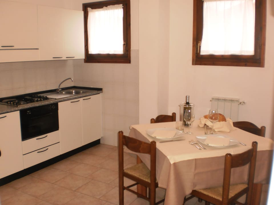 Fridge, oven, stovetop, coffee/tea maker