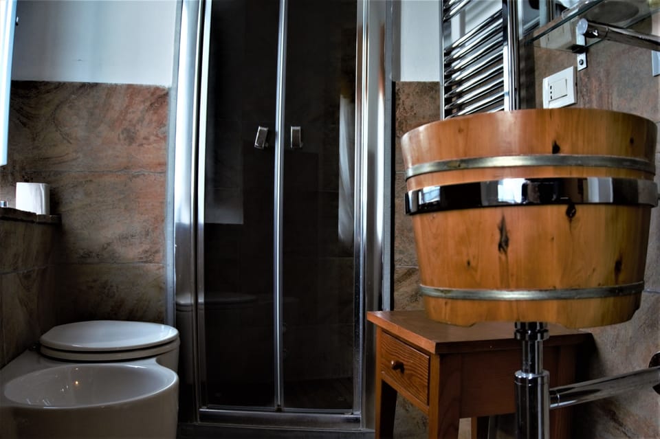 Hair dryer, bidet, towels