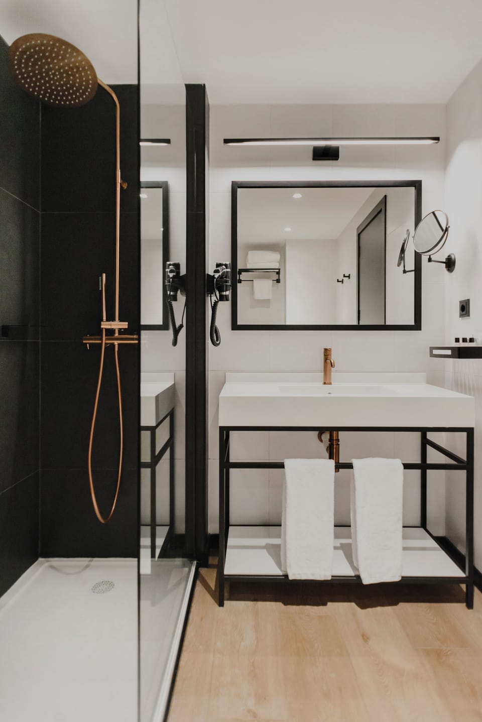 Free toiletries, hair dryer, bidet, towels