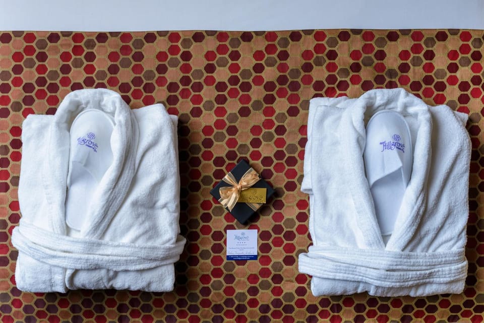 Free toiletries, hair dryer, towels