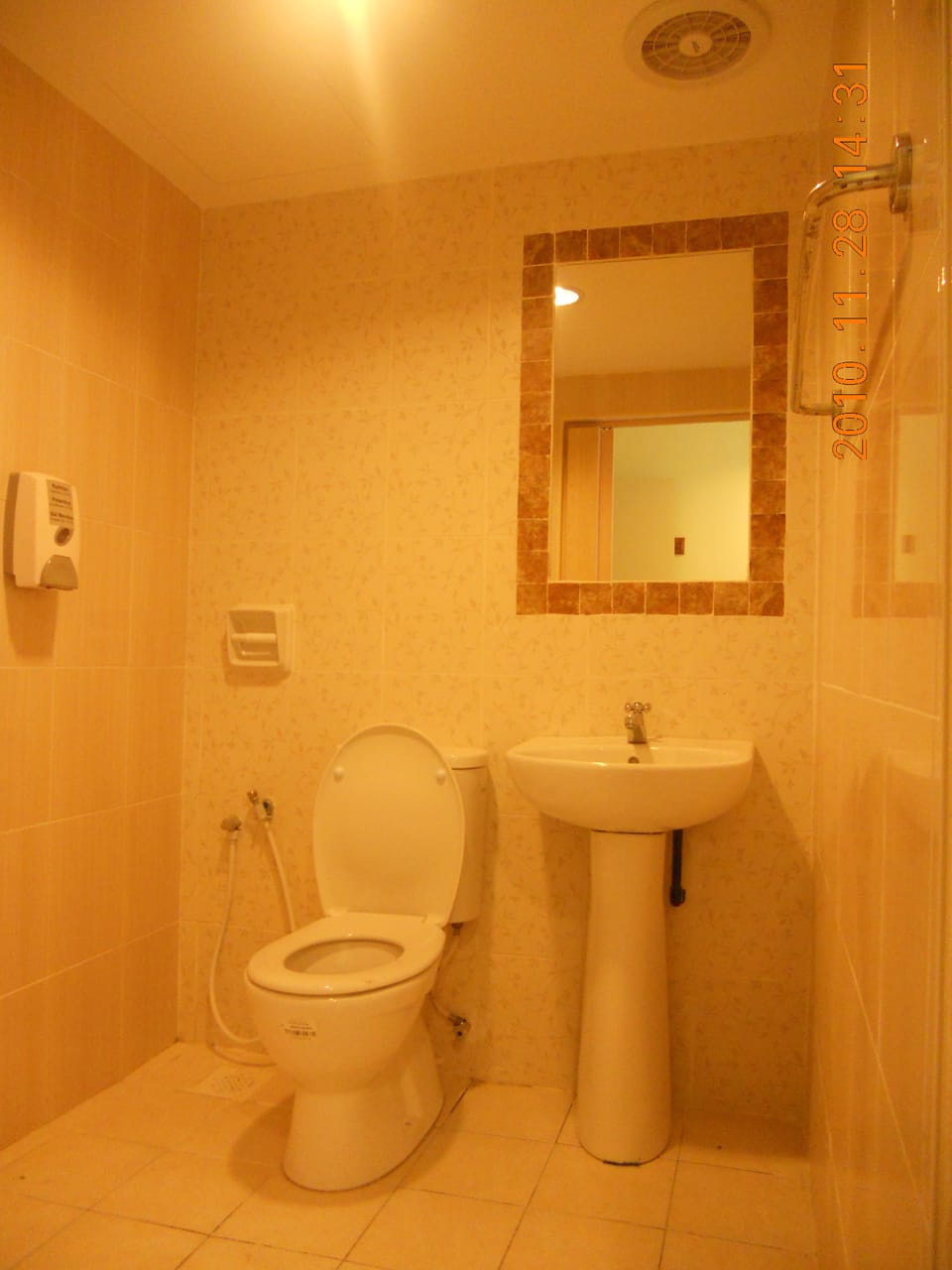 Shower, bidet, towels