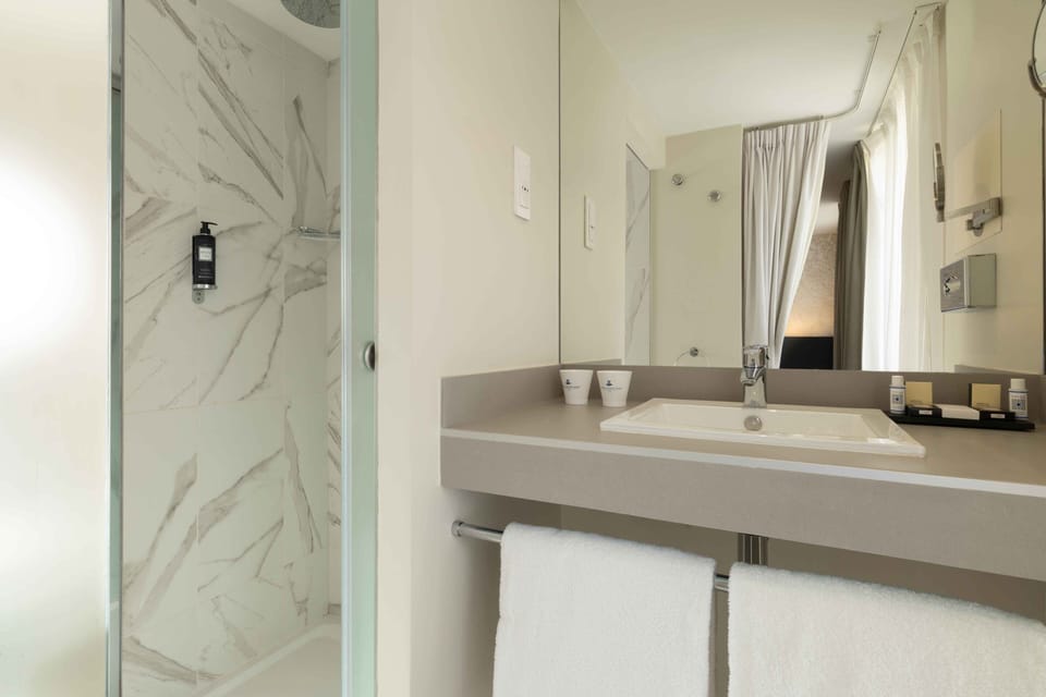 Deluxe Double Room | Bathroom | Shower, free toiletries, hair dryer, towels