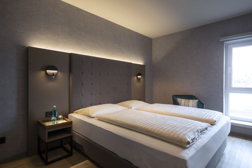 Business Double Room | Premium bedding, desk, laptop workspace, blackout drapes