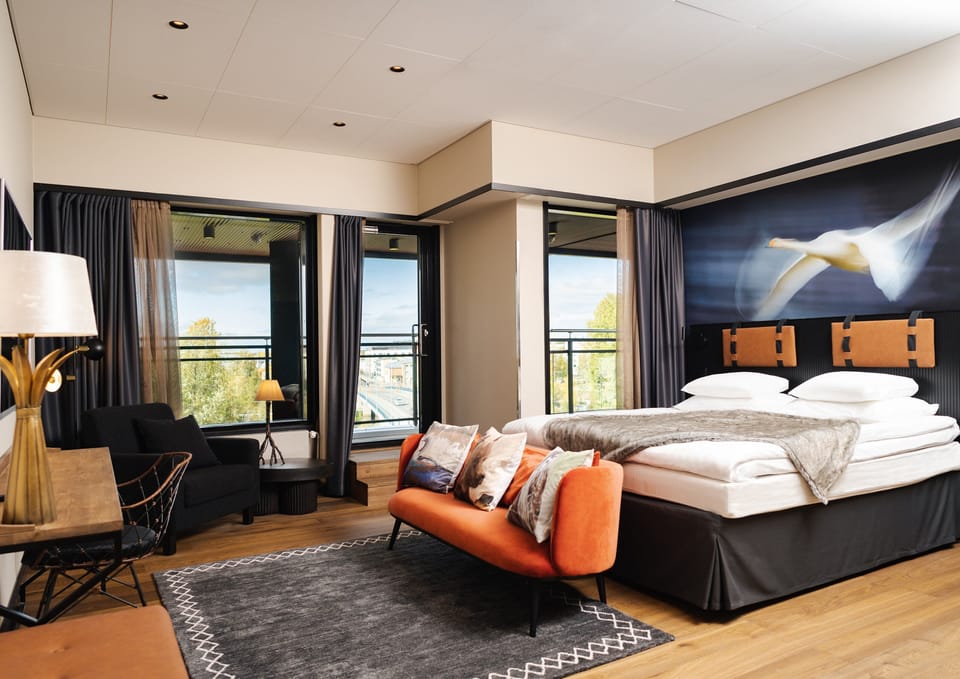 Superior Room, 1 King Bed (Two extra beds possible) | Desk, laptop workspace, blackout drapes, iron/ironing board