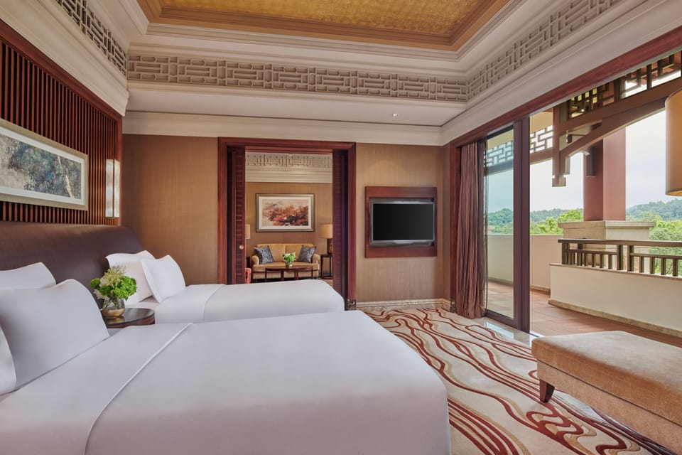 Chalet Suite A (Twin Bed) (Private living room, Bedroom, and Terrace) | Minibar, in-room safe, blackout drapes, soundproofing