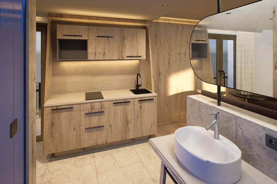 Studio | Private kitchen | Mini-fridge, microwave, stovetop, dishwasher