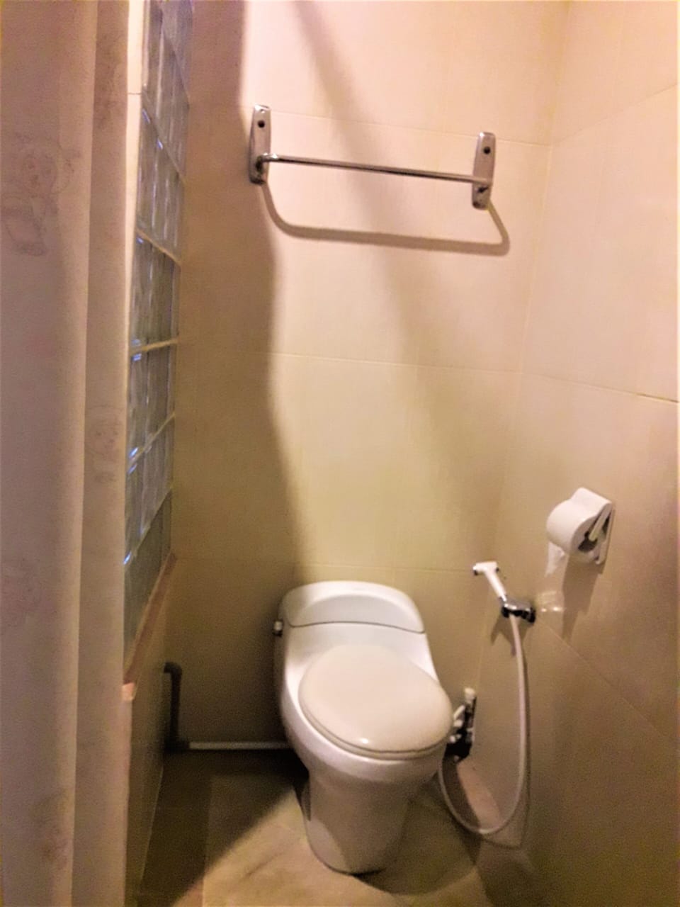 Shower, free toiletries, towels